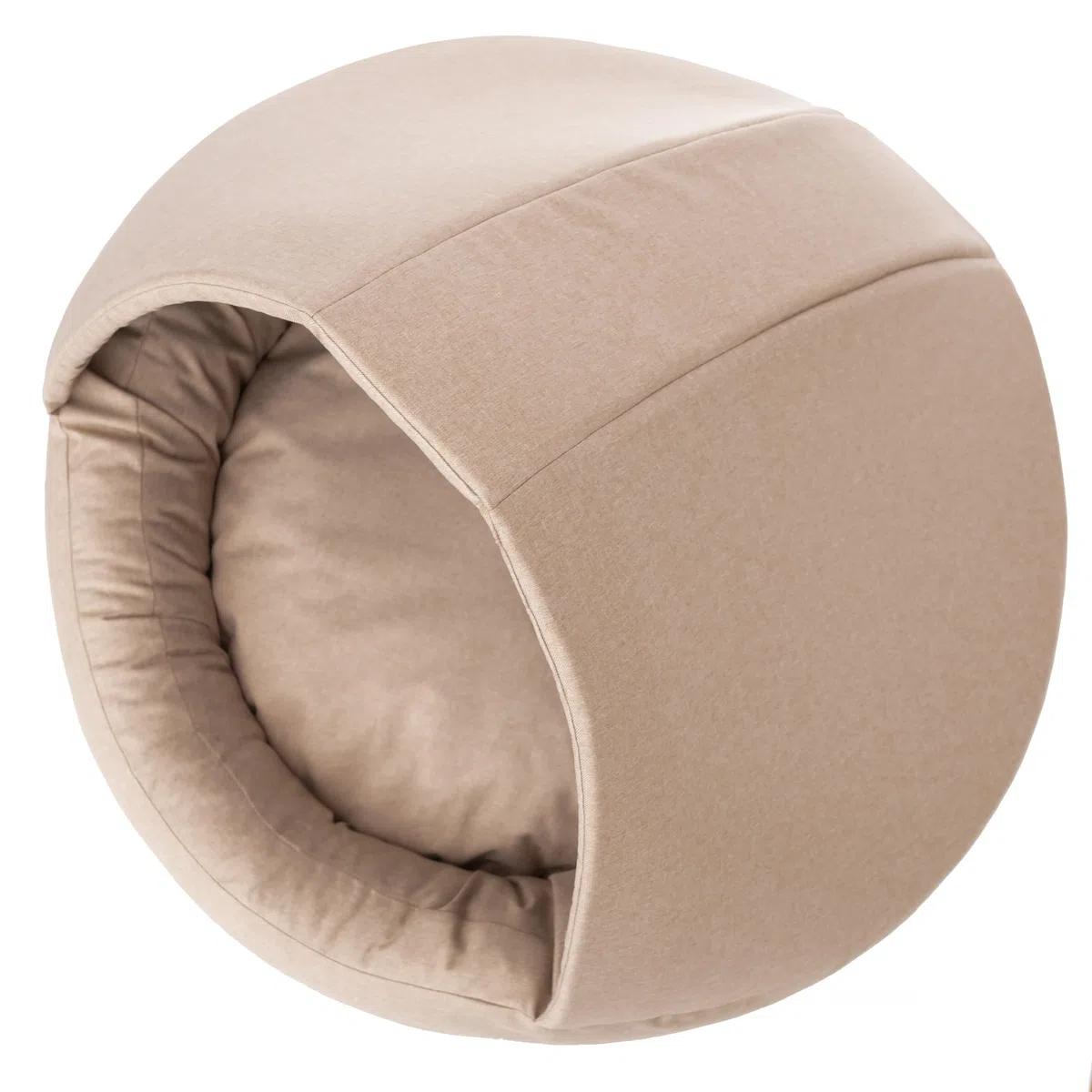 Hundehöhle Hundebett Katzenbett Hundehütte Haustierbett Hundehaus Hundeliegen Hundesofa Korb Sofa Schlafplatz, Größe 1: 80 x 80 x 62 cm, Beige