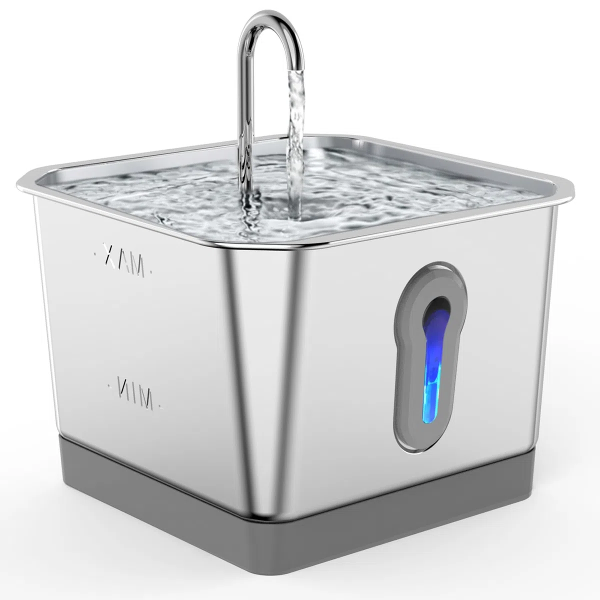 Bewinner Smart Katzenbrunnen – 3,5 L Kabellos Edelstahl Katzen Trinkbrunnen, Leiser Automatischer Cat Water Fountain mit Aktivkohlefilter für Haustierbrunnen