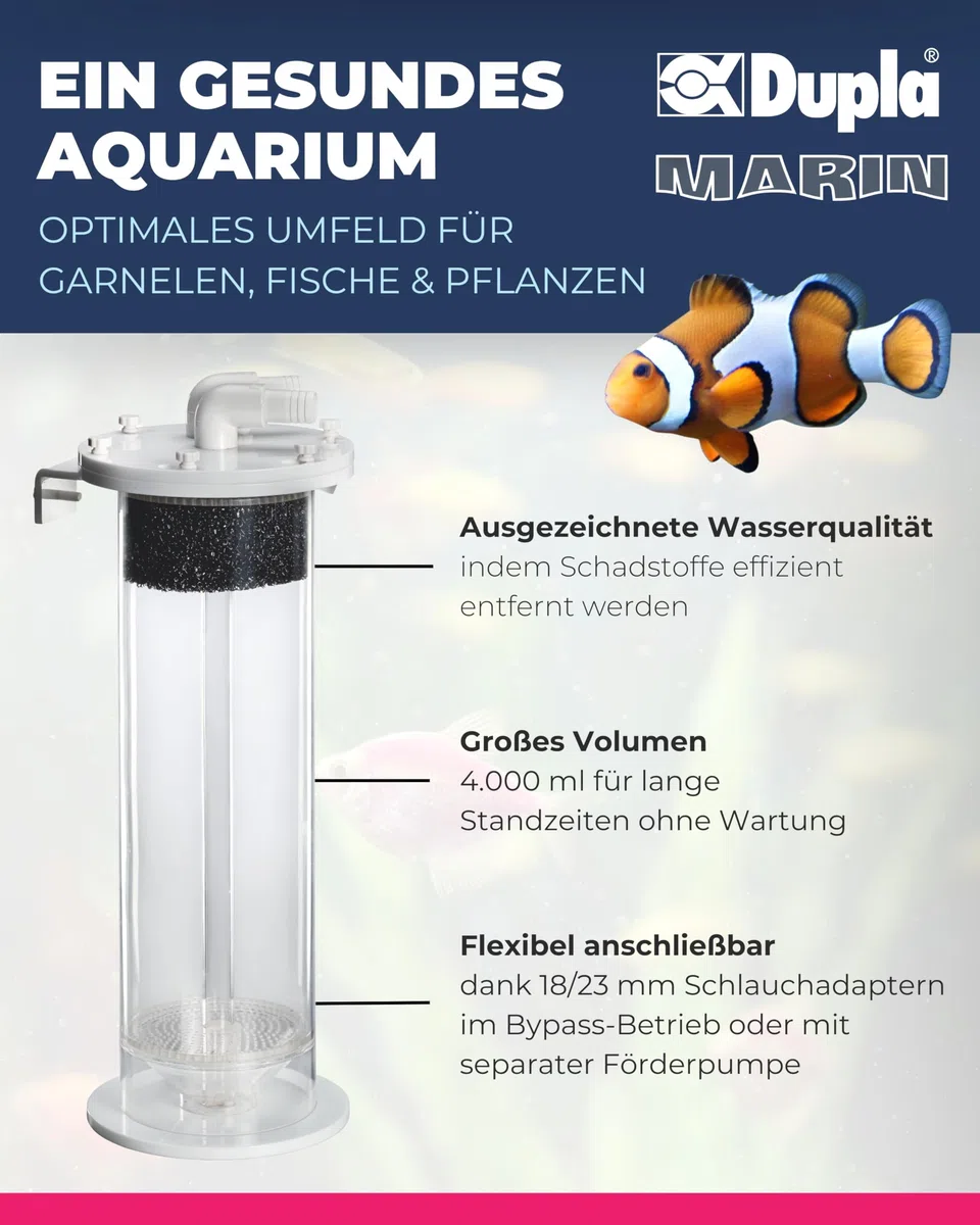 Dupla Marin Multireaktor I 4.000 ml I Aquarium Filterung flexibel für Salz- & Süßwasser I Hochleistung für aquatische Biotope I Effiziente Wasseraufbereitung I Ideales Zubehör für Aquarien