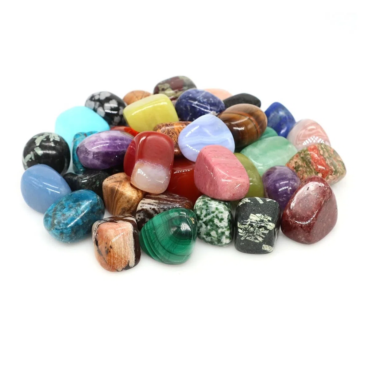 Trommelsteine, Massenerz, Kies, Probe, Heilkristalle, Quarz, Energieedelsteine, Mineralien, Aquarium, Garten, Heimdekoration für Vasen, Fischgläser, Aquarien(Color6,1000g)