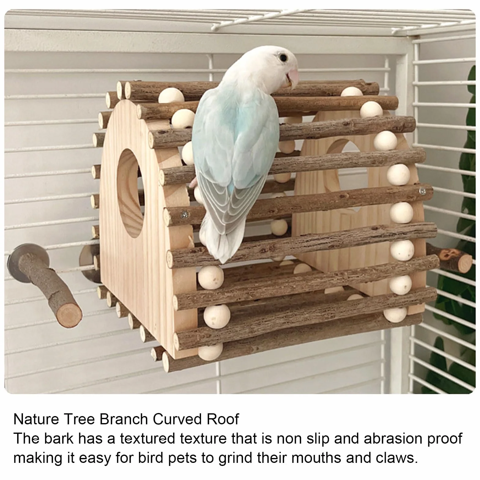 Vogelkäfig-Kletterspielzeug aus Holz, Vogelkletterleiter aus Kiefernholz für Papageien und Kleine Vögel, Fördert Körperliche Bewegung und Geistige Stimulation, Perfekt für Vogelkäfige, 20 X