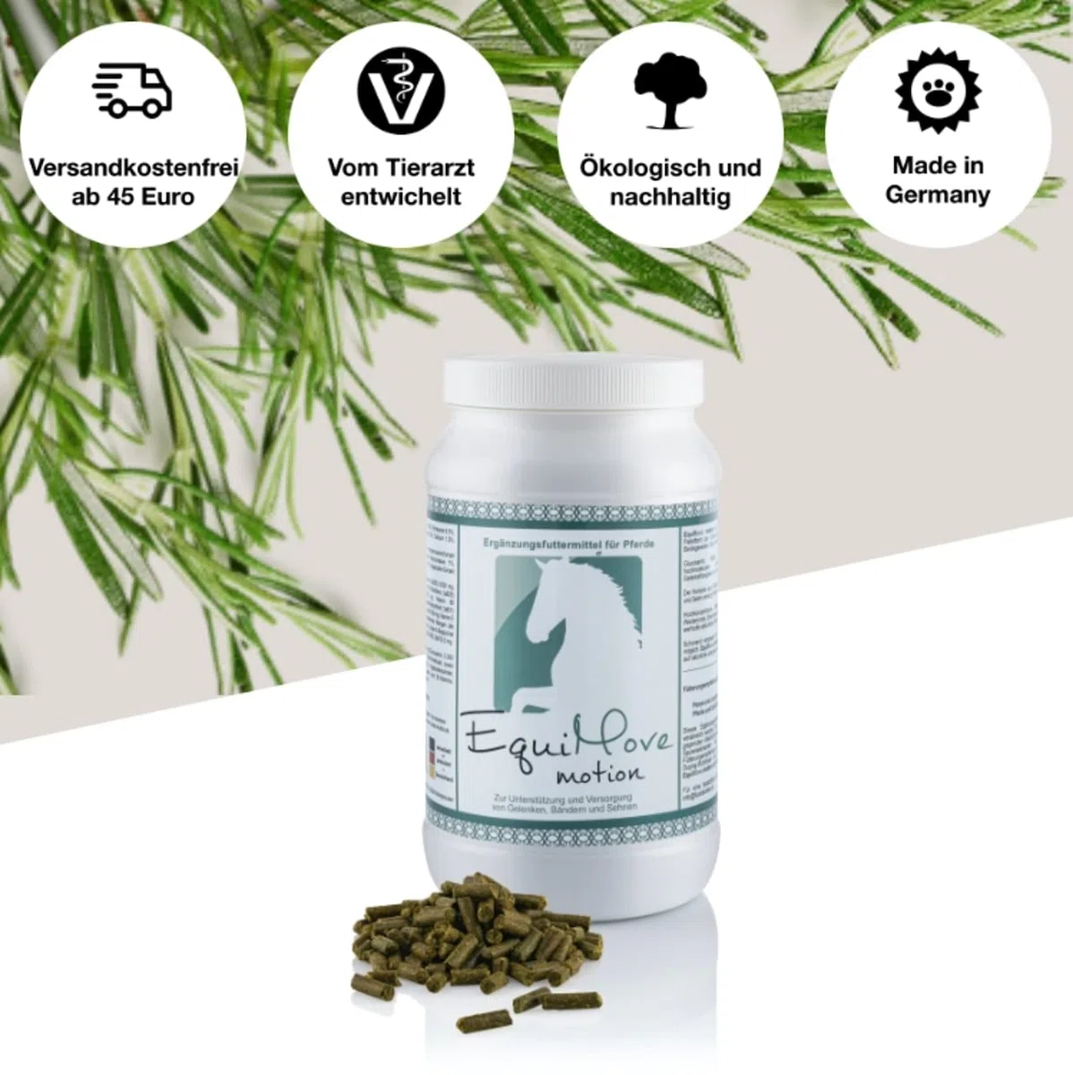 Set Bewegung & Ruhe | je 1 Dose (1,5 kg) Motion Relax | speziell für Pferde mit verordneter Boxenruhe aufgrund von Bewegungsproblemen