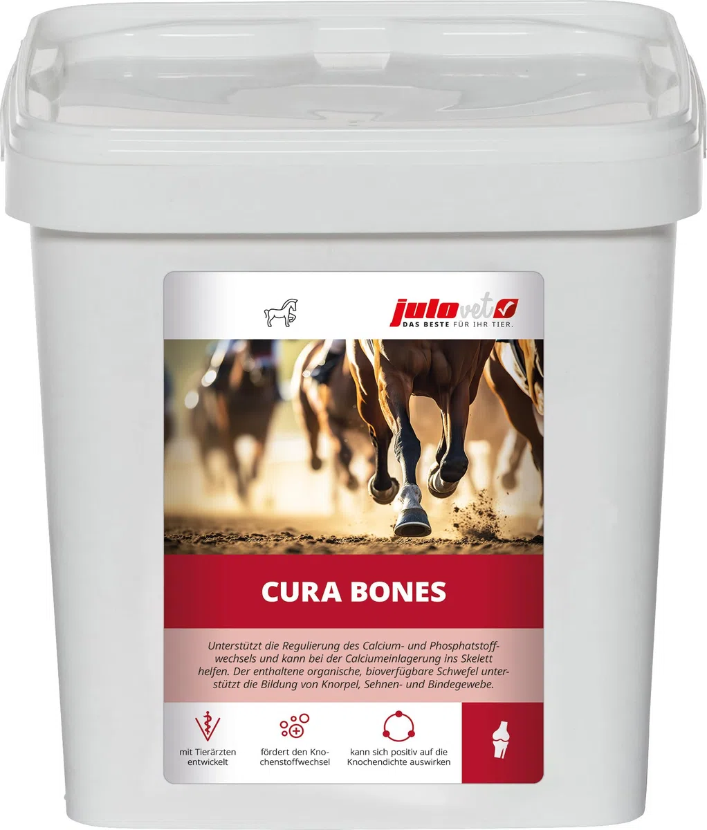 Cura Bones | 3 kg | Ergänzungsfuttermittel für Pferde | Calcium- & Phosphat