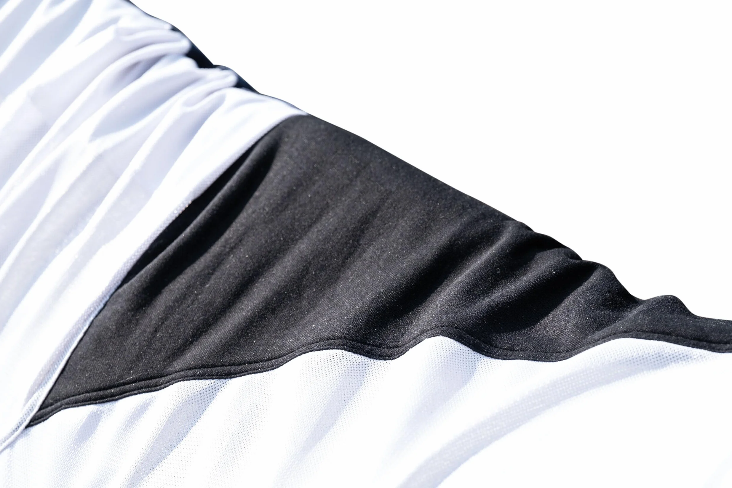 HKM Strong Fliegendecke mit Halsteil, Blau/Weiß/Grau, 155