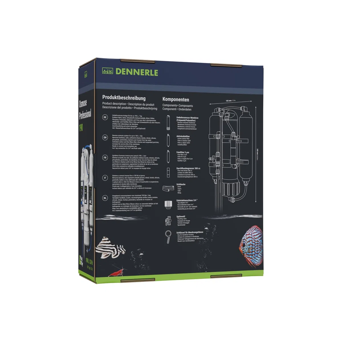 Dennerle Osmose Professional 190 - Komplett-Anlage zur Herstellung von weichem, hochreinem Wasser