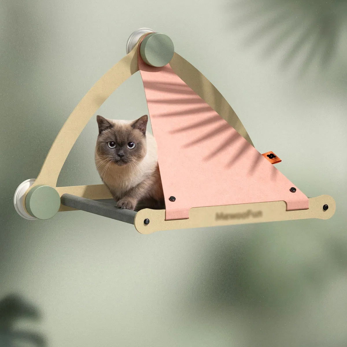 Haustierbett Katzenfenster Barch Hängematte Sitz - Platz sparen Katzenbett, große Katze Hängematten Bett für Innenkatzen Ruhen Sicherheit Katzenhängematte (Color : B)