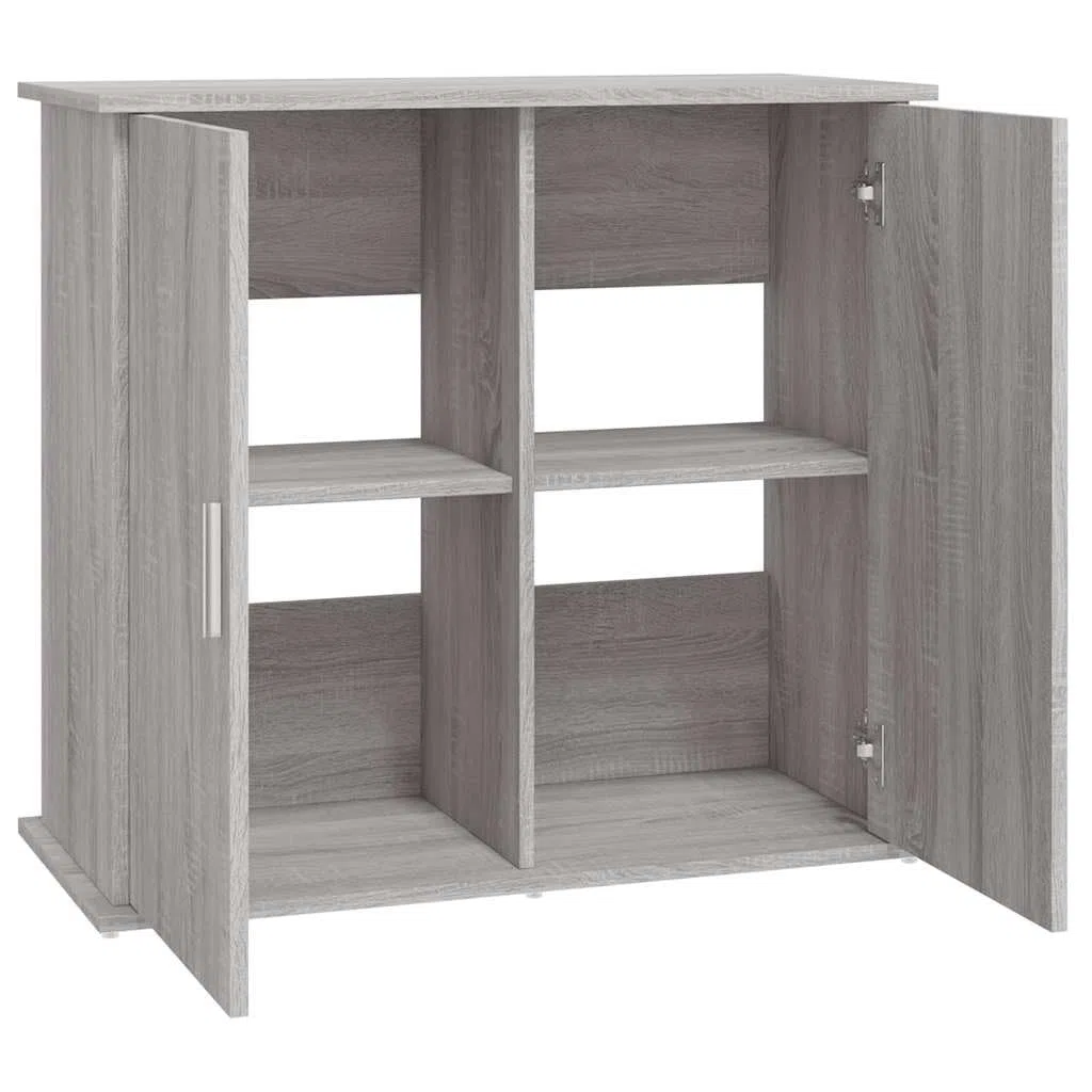 Aquariumständer, Aquarium Unterschrank, Aquarium Tisch, Aquarienschrank mit 4 Fächer, Aquarienunterschrank, Terrarium Schrank für Sicheren Stand, Weiß, (81 x 36 x 73 cm)