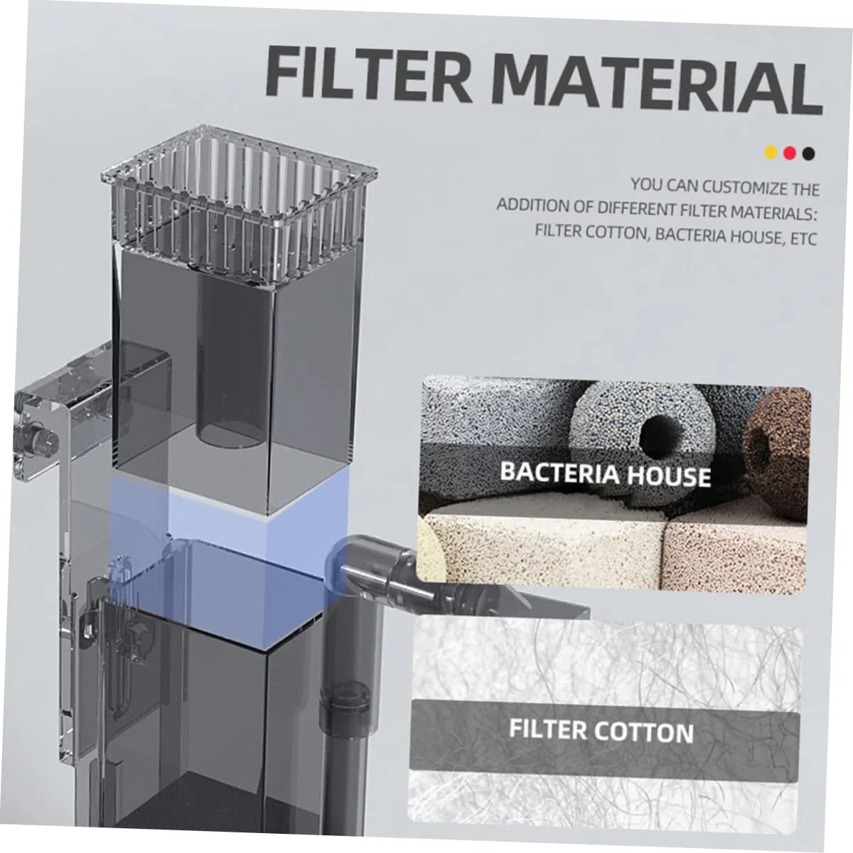 Toddmomy 2stücke Ölfilm-entferner Für Aquarien Verstellbare Pumpe Mit Und Entenmaul-Ausgang Multifunktionale Filterpumpe Für Fischbecken Und Integrierte Aeration Und