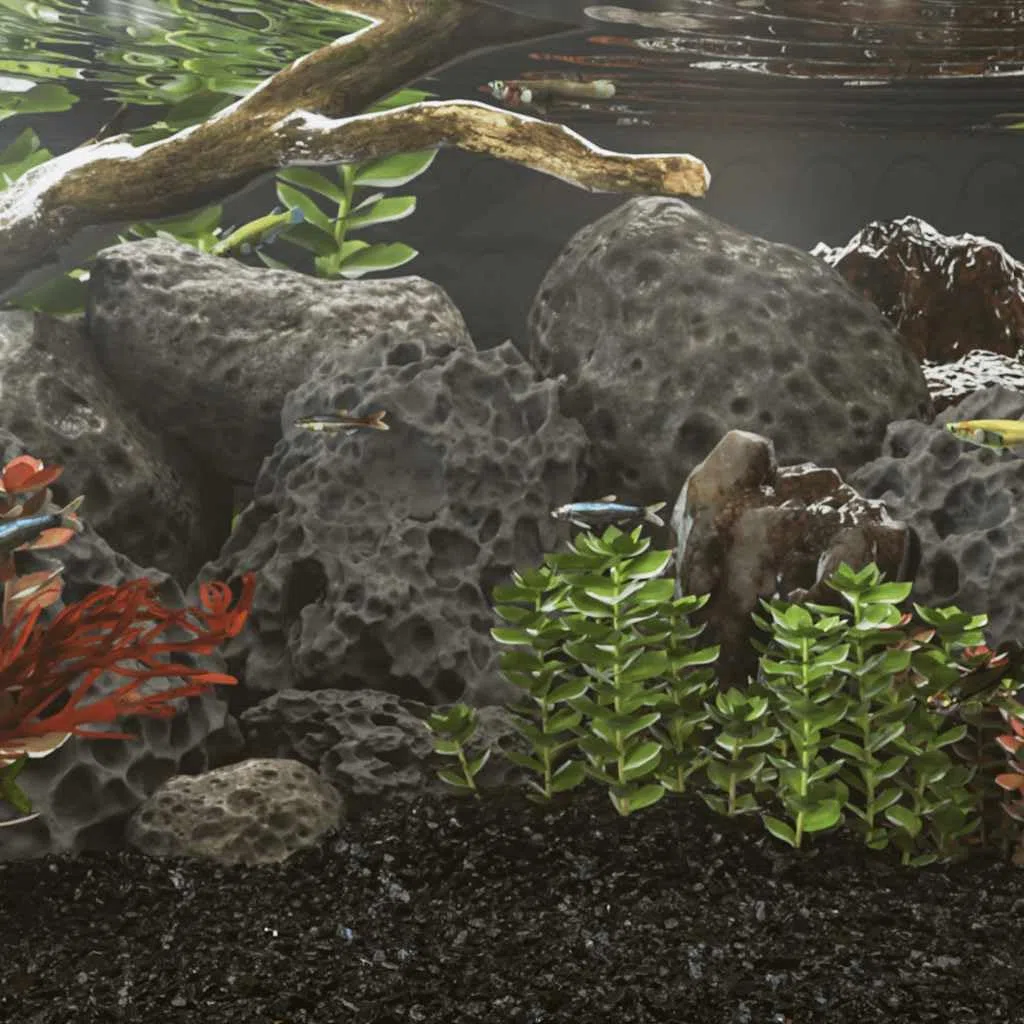 Lavagranulat 10 kg Schwarz 10-30 cm, natürlicher biologischer Filter für Aquarium, verbessert Wasserqualität und Sauerstoffgehalt, geeignet für Süß- und Salzwasser sowie Gärten