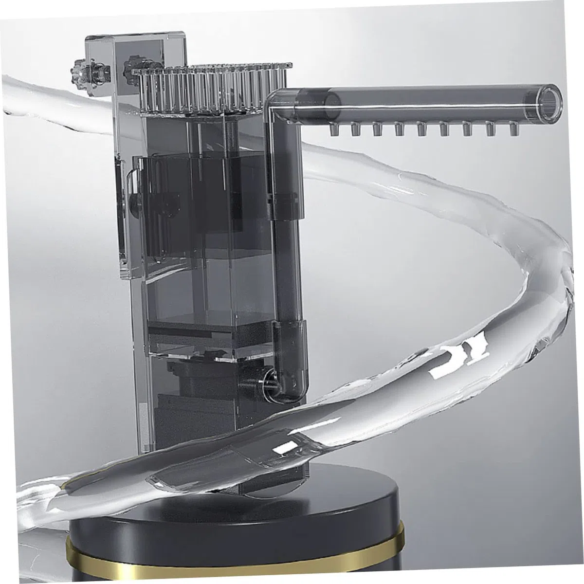 Toddmomy 2stücke Ölfilm-entferner Für Aquarien Verstellbare Pumpe Mit Und Entenmaul-Ausgang Multifunktionale Filterpumpe Für Fischbecken Und Integrierte Aeration Und