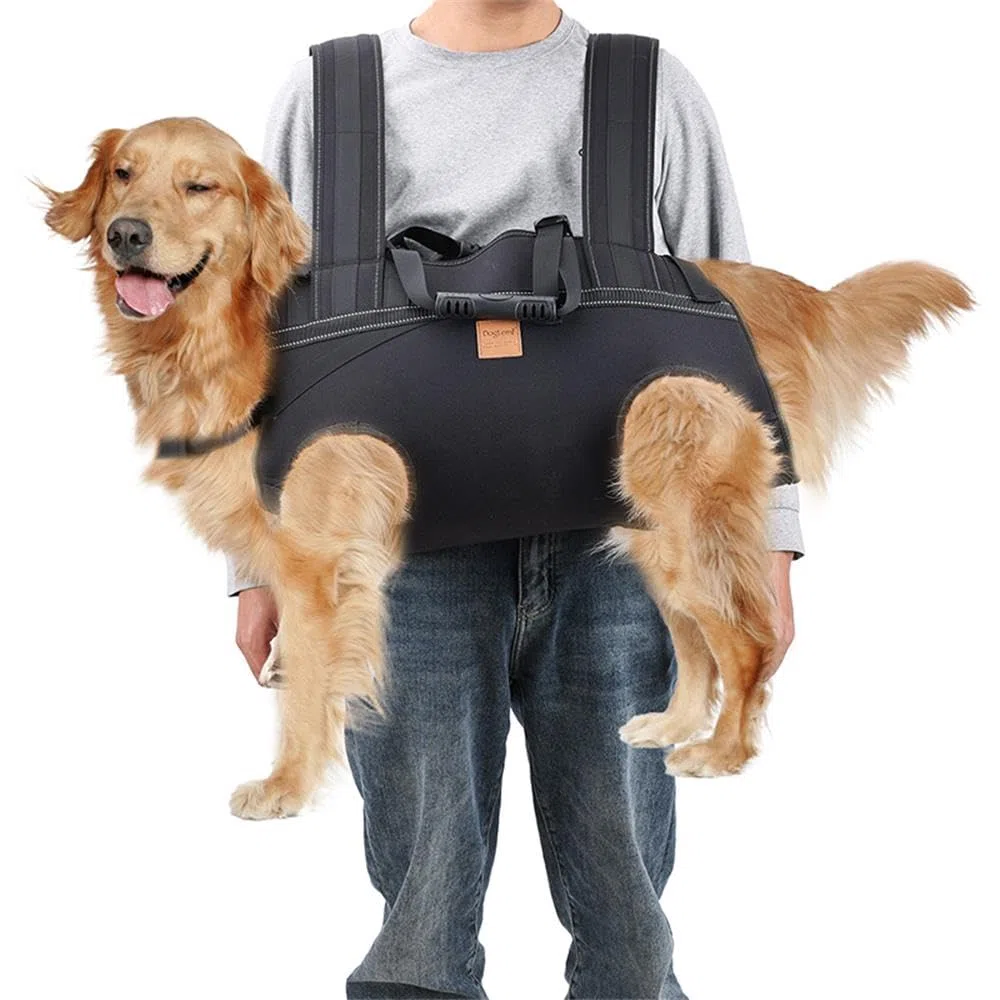 Rucksack-Tragetasche für große Hunde, Ganzkörper-Hundetuch mit Griff, Hunde-Liftgeschirre mit reflektierendem STS für ältere behinderte Hunde