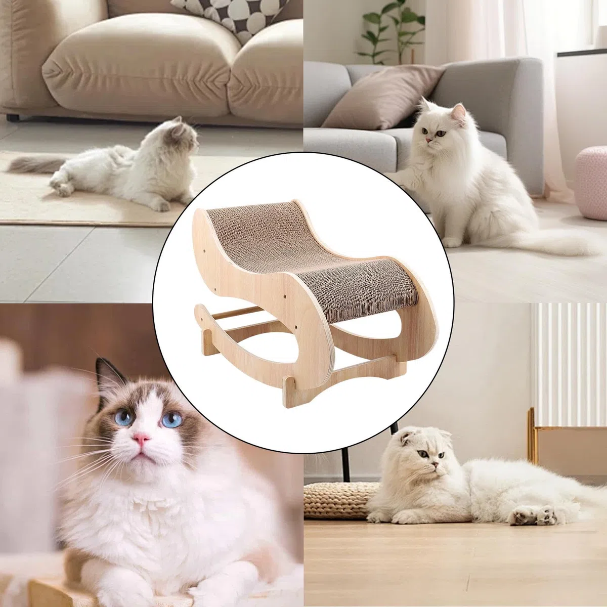 Katzenschaukelbett, Katzenliege, Katzenschlaf-Kratzbett | Wellpappe--Schaukelliege zum Kratzen für kleine e, Welpen, Kaninchen