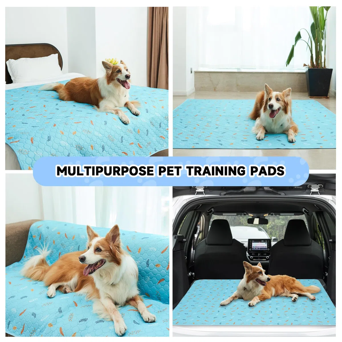 Sunheir Waschbare Meerschweinchen-Pads, 61 x 121,9 cm, wasserdicht, wiederverwendbar, für Meerschweinchen, Käfigeinlagen, saugfähige Trainingsmatte für Kleintiere, Meerschweinchen, Kaninchen, Hamster,