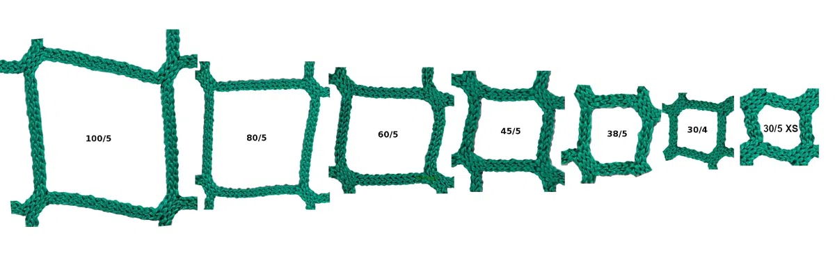 Konege Heunetz Tuch 3,0m x 3,0m, Mw 4,5cm, 5,0mm Kordelstärke