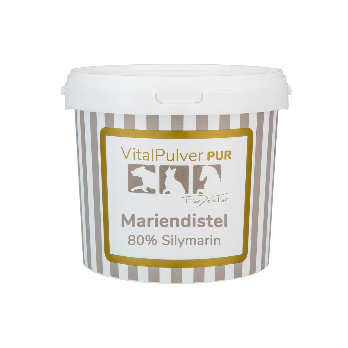 Für Dein Tier VitalPulver Pur | 100% Mariendistel (1 x 1,5 kg) | Silybum marianum Pulver mit 80% Silymarin | Ergänzung der Fütterung für Hunde, Katzen und Pferde | Unterstützt die Leberfunktion