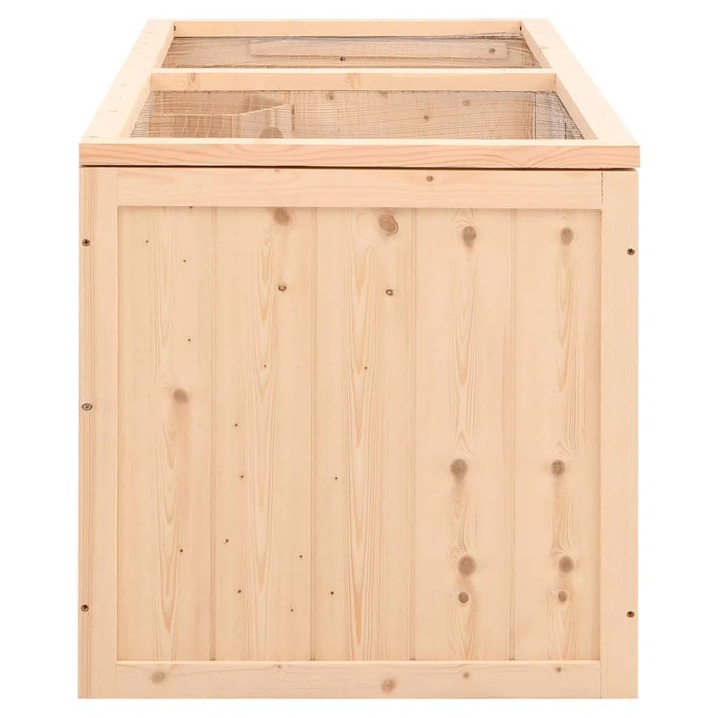 Hamsterkäfig aus Holz Nagerkäfig Tannenholz 89,5x45x45 cm | Großzügiges Nagerheim aus Tannenholz für Hamster und Mäuse, ideal für das Wohnzimmer mit praktischer Reinigungsschublade.