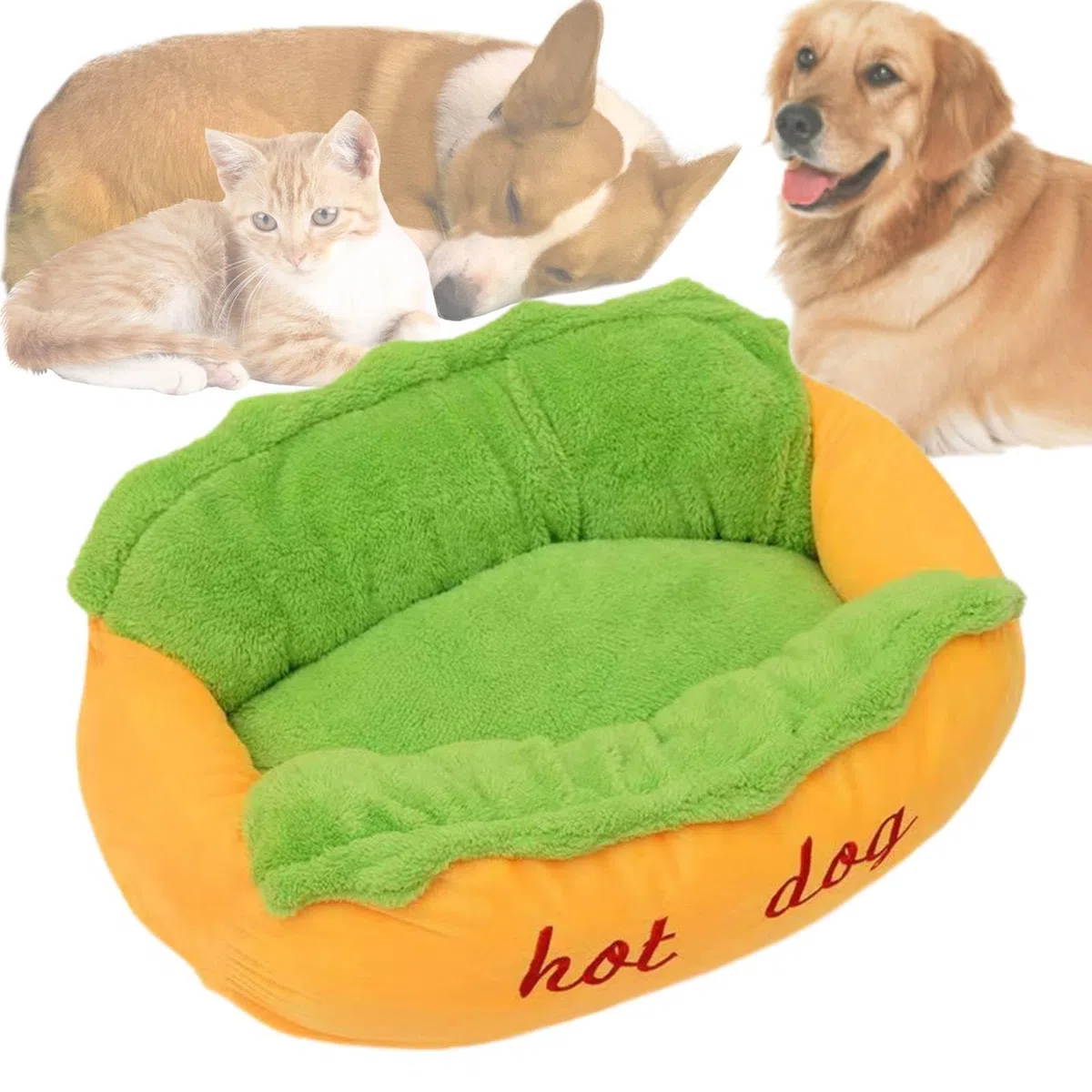 Harilla Hundebett/Zwinger, waschbar, bequem, vielseitig verwendbar, Haustiermatte für Wohnungskatzen, tragbares, warmes Winternest, Haustierbett, XL 90 X 69 X 20 cm