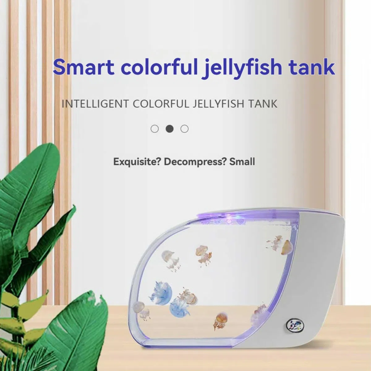 USB-Steckelektronik-Tank Desktop-Ökosystemaquarium mit 270 randloser ultraklarem Sicht intelligente Beleuchtung wissenschaftliche Filtration geräuschlose energiesparende Betrieb Tropf