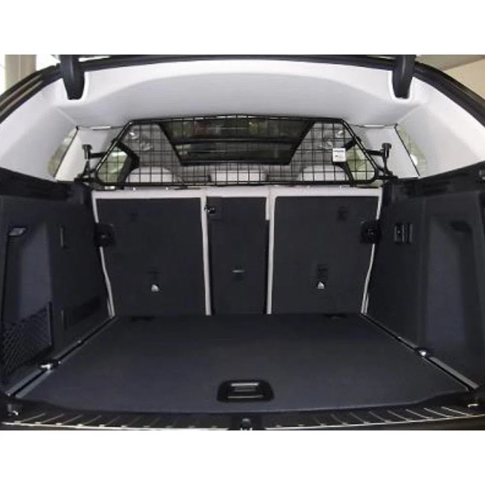 Kleinmetall Masterline Hundegitter für BMW iX3 G08 + X3 G01, Stahl, Schwarz, D-Clip, 25 mm, 120 cm, Auto
