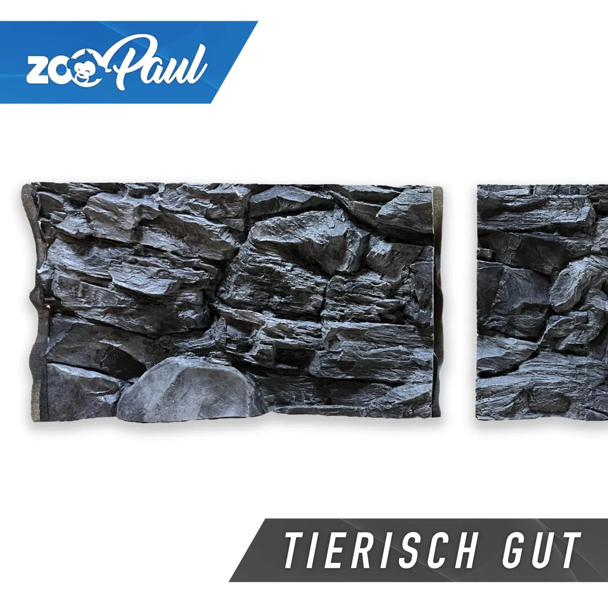 ZooPaul 3D Aquarium Rückwand Struktur grau 150x50 cm