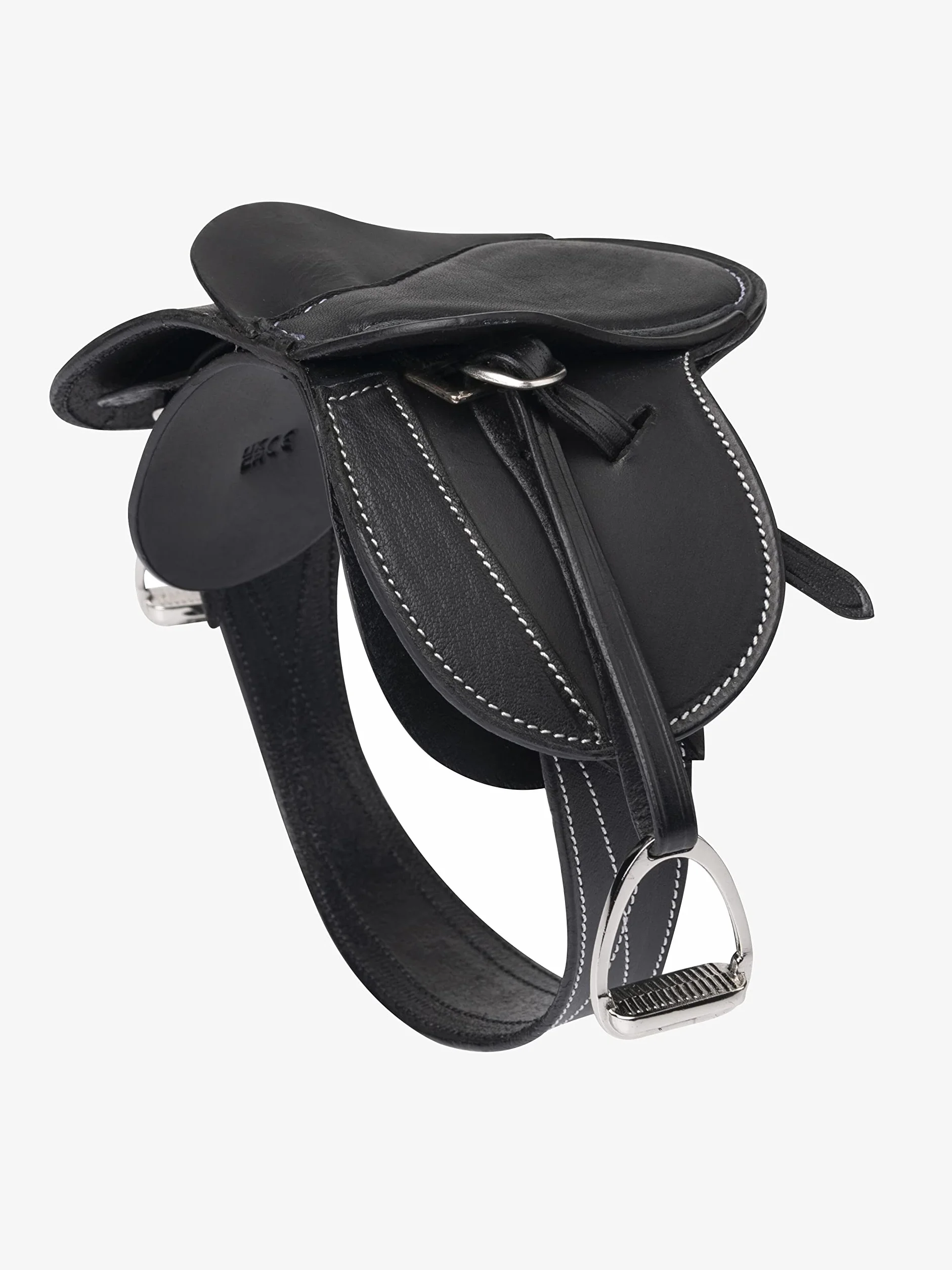 Lemieux Toy Pony Sattel - Schwarz - Fein genarbtes Leder - Geeignet für Kinder ab 8 Jahren