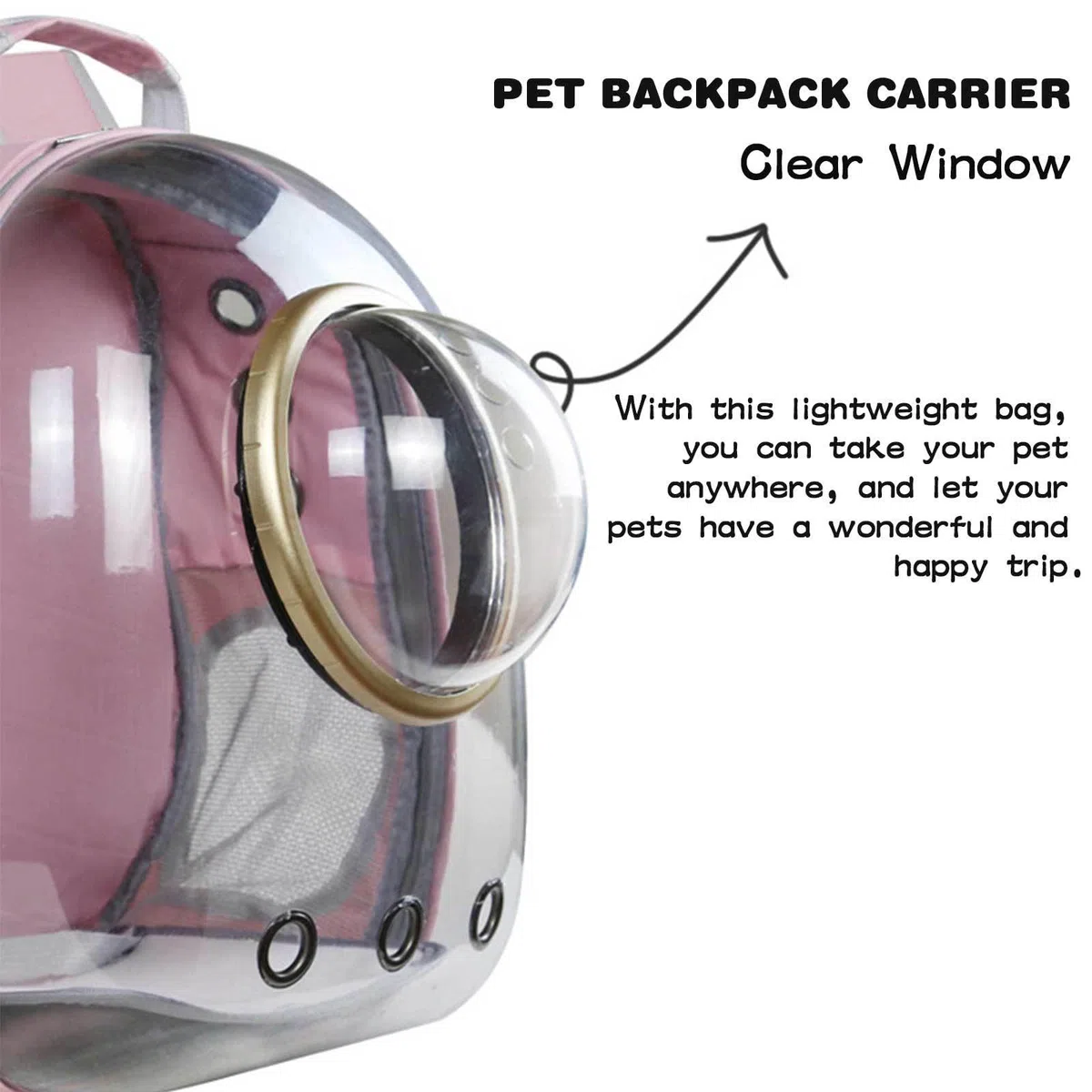 Haustier-Raumkapsel-Rucksackträger, Kleine und Mittelgroße Katzen-Welpen-Hunde-Tragetasche, Transparente, Atmungsaktive Transportbox für Haustiere für Reisen, Wandern, Spazierengehen,Blue