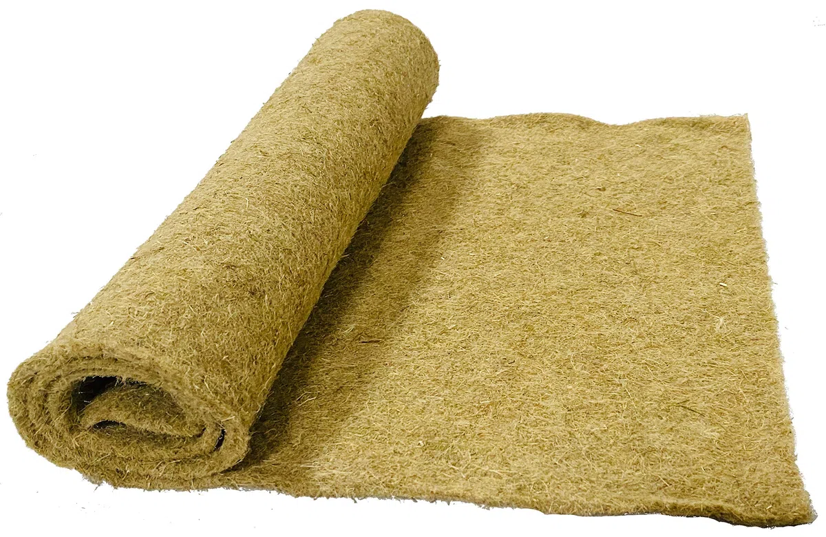Nagerteppich 100% Hanf, Meterware, 1 m x 15 m x ca. 1 cm dick, Nagermatte, Hanfmatte für Kaninchen,Meerschweinchen, Nager,Hemp mat