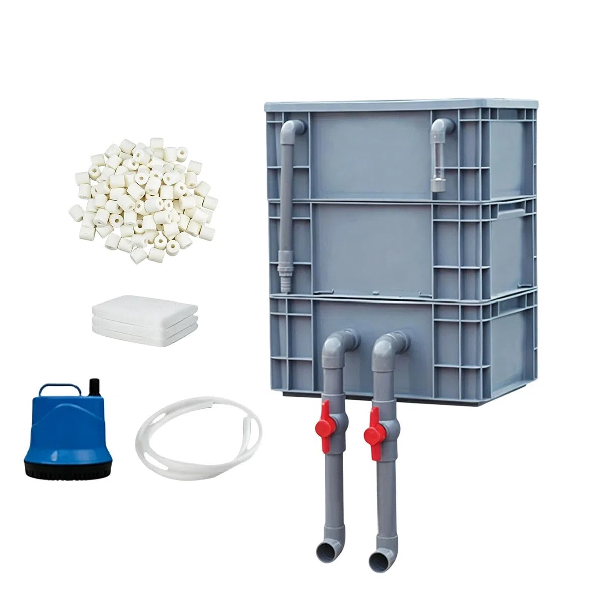 Generisch Aquarium Filter Für Aquarien Robuste Leise Umwälzpumpe | Schildkrötenbecken-Filter Wasserzyklus-Box-Kit für Süßwasser und Salzwasser, Hof und Teiche, kommerzielle, Haushalte,