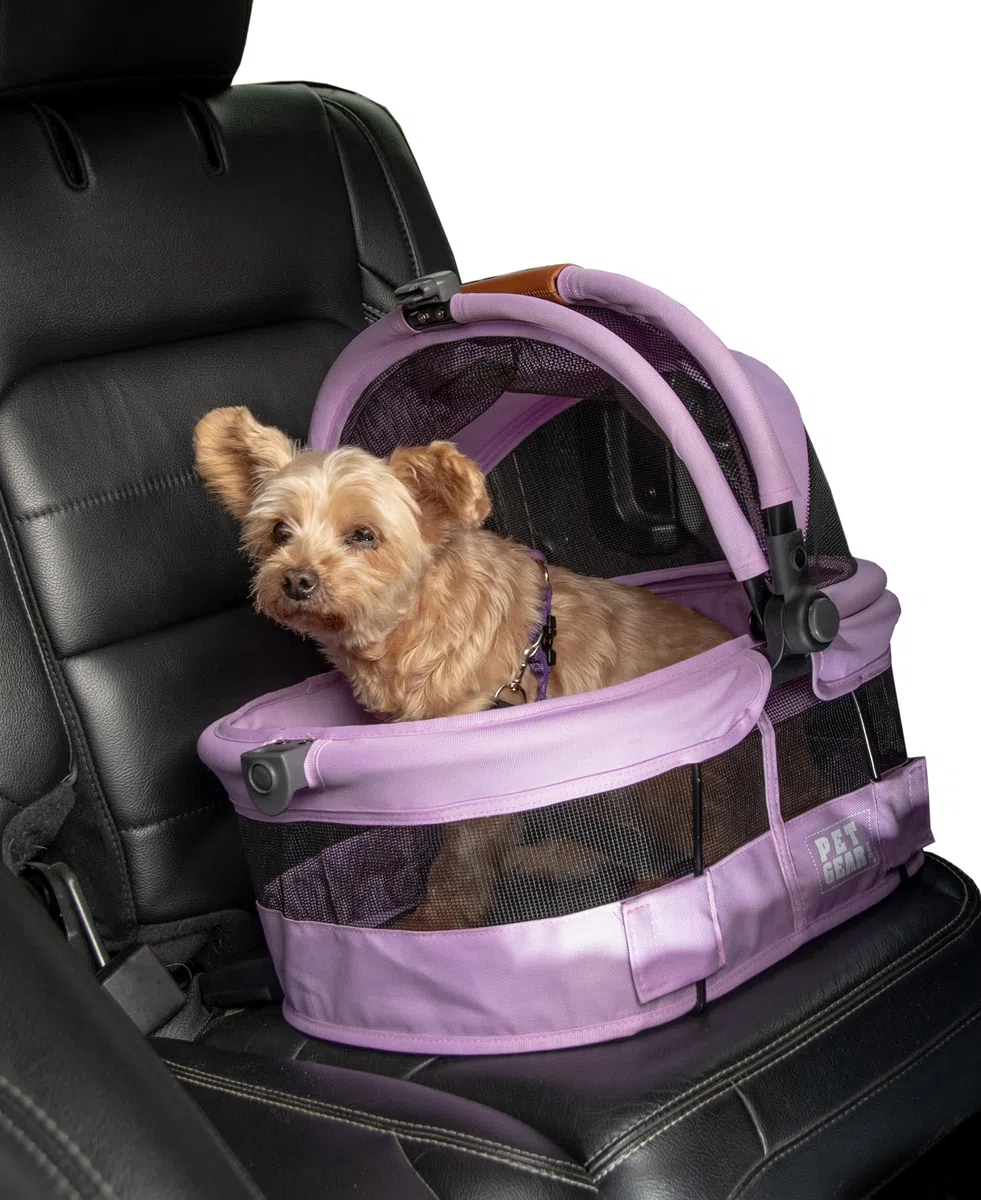 Pet Gear View 360 Ultra Lite Haustier-Sicherheitshalterung und Autositz für kleine Hunde und Katzen, Druckknopf-Eingang, 38,1 cm, Rittersporn