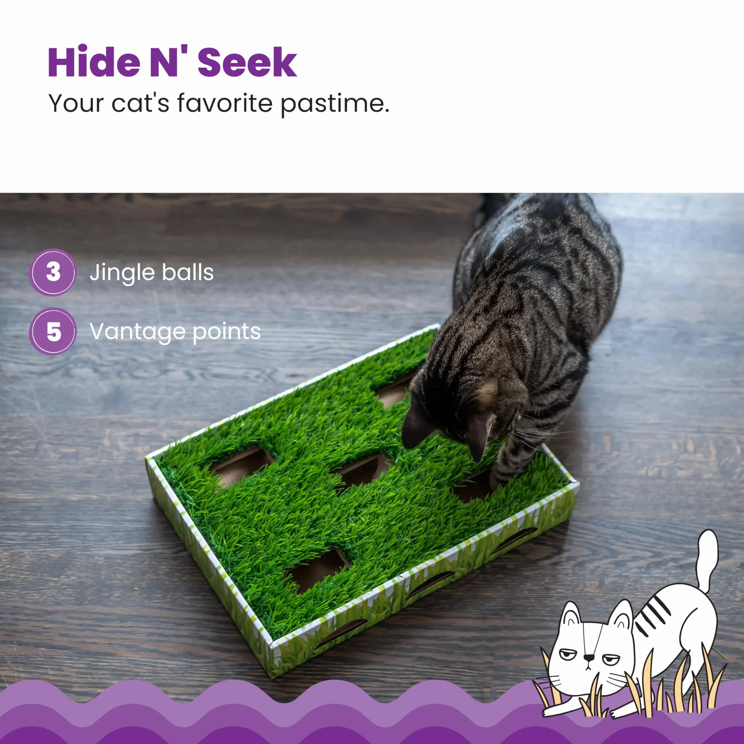 Catstages Gras Patch Jagdbox Katzenspielzeug