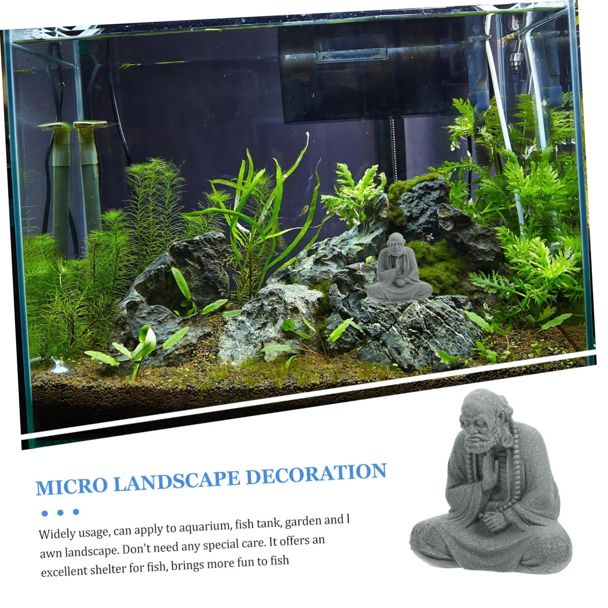 BESPORTBLE 5st Buddha-Statue-Ornament Garten-Buddha-skulptur Aquarium Buddha-Statue Buddha- Buddha-Figur Aquarium-Buddha-Statue Mini-Buddha-Statue Zuhause Buddha-skulptur Harz