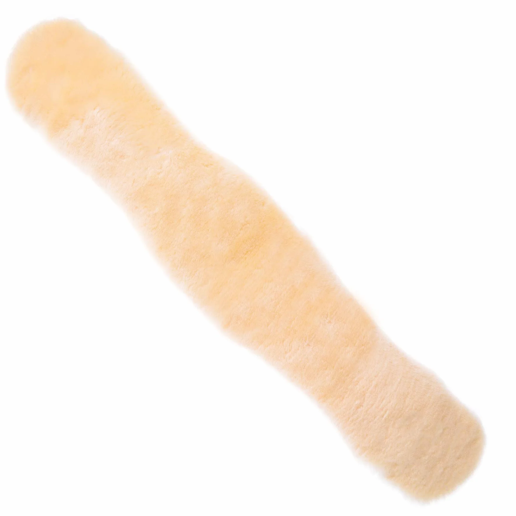 Lammwolle Konturgurt mit abnehmbarem Lammfellbezug, Kurzgurt Dressurgurt, aus Qualitäts Merino Lammwolle, spezielle anatomisch konkave Form, für bessere Rutschfestigkeit. Farbe:Natur, Schwarz