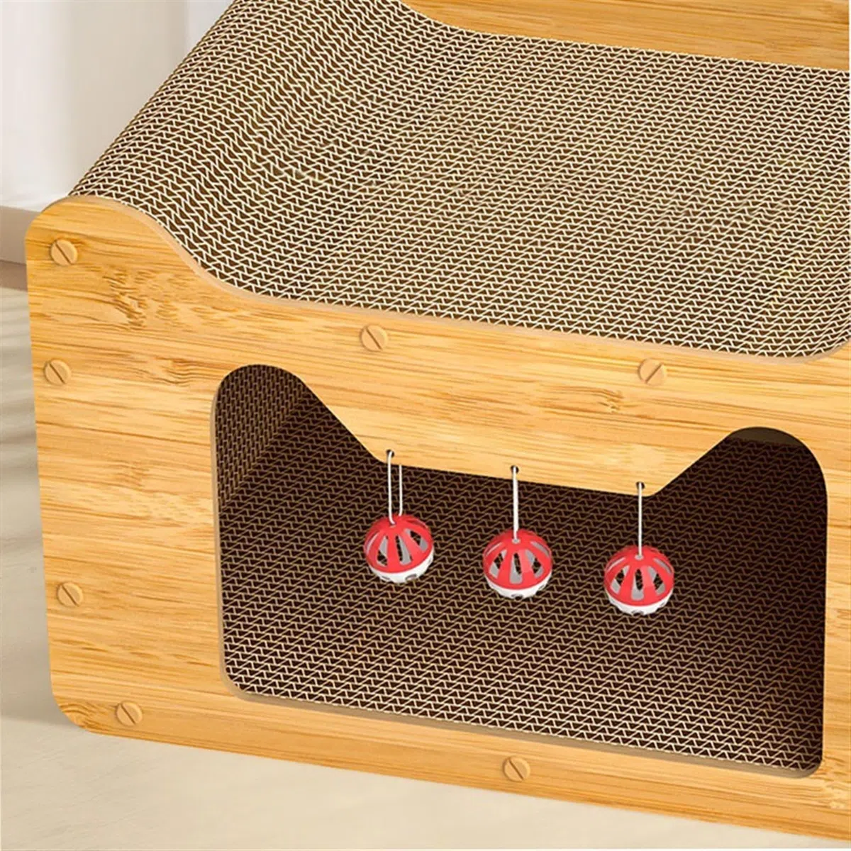 kratzmatte Verschleißfestes Wellpapier, Katzenstreu, Katzenkratzbrett, Katzensofa, universelles großes Sofa, Haus, Haustierspielzeug kratzbrett für Katzen(50cm)