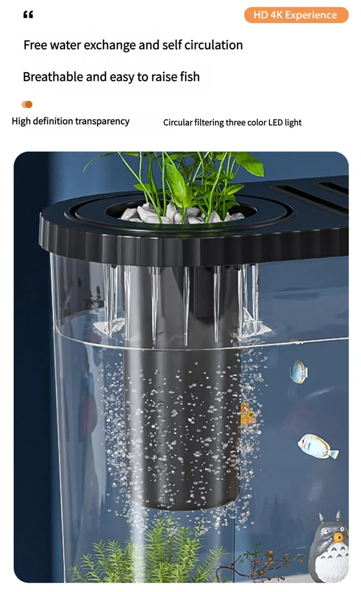 Dekorative Aquarien - Aquarium-Starter-Set mit LED-Licht, komplettes Aquascaping-Set