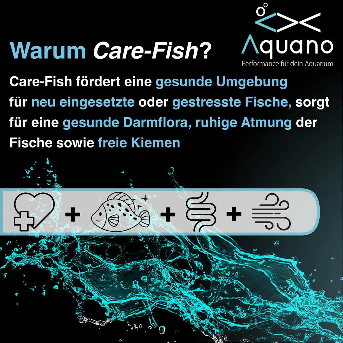 Care Fish 1000ml – Pflanzliches Pflegepräparat für Zierfische | Fördert freie Kiemen & gesunde Darmflora | Beruhigt gestresste Fische | Für Süß- & Meerwasser | Made in Germany