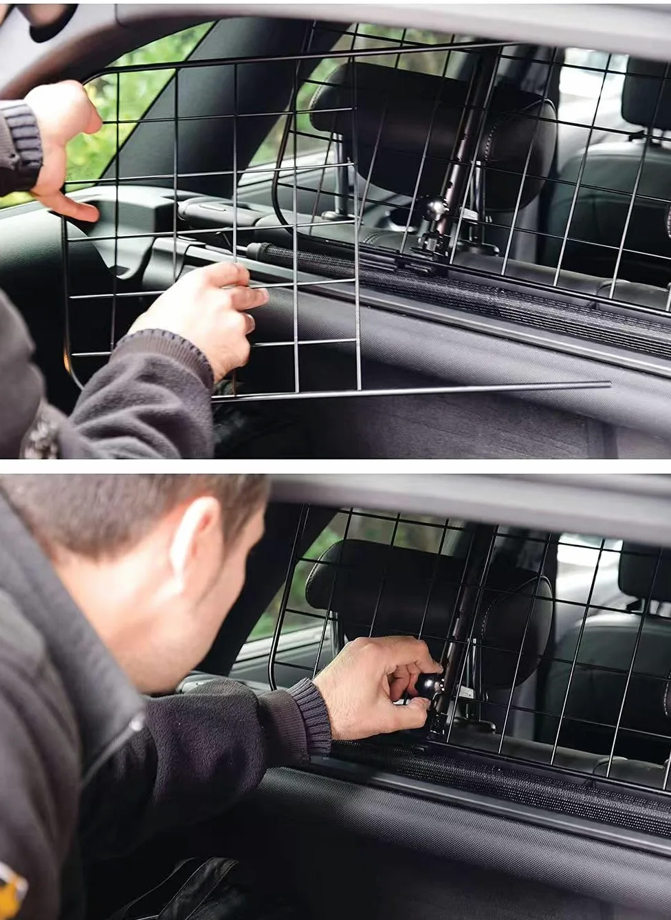 Auto Hundegitter Hundenetz für Audi E-tron 2018-2023, Kofferraumgitter Hundegitter, Kofferraumschutz Trenngitter für Hunde, Auto Haustier-Trenngitter