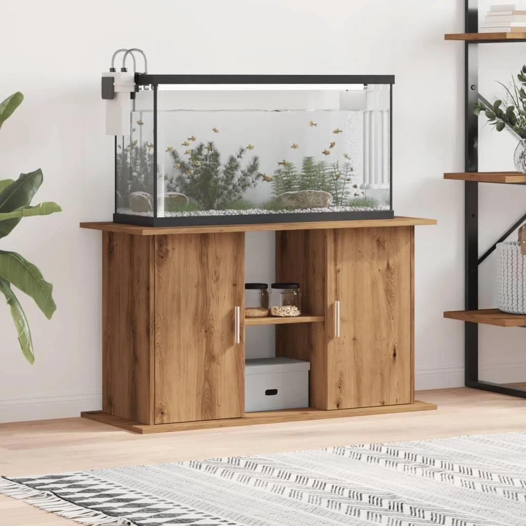 LAPOOH Aquariumständer Artisan-Eiche 101x41x58 cm Holzwerkstoff, Aquarium Unterschrank, Aquarium Schrank, Aquariumschrank, Aquarium Tisch, Aquarium Stands - 857281