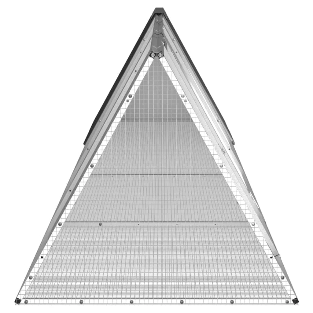 Kaninchenkäfig Anthrazit 403,5x80,5x71 cm Verzinkter Stahl mit Erweiterung für Kaninchen, Hasen und Kleintiere, Indoor und Outdoor Gehege, Robust, Belüftung, Sicherheit