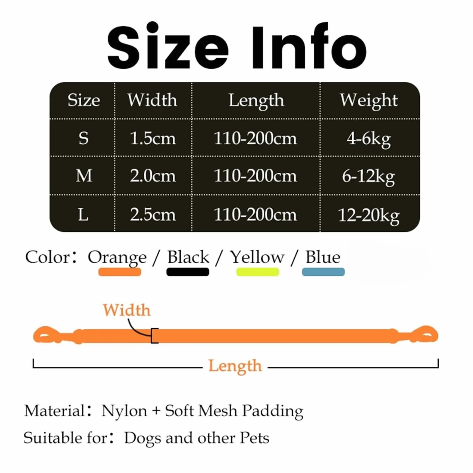 7 in 1 Nylon Handfreier Hundegurt for Spazierengehen Doppelhaken Multifunktionaler Hunde-Doppelgurt Joggingleine Hunde(Black,L)