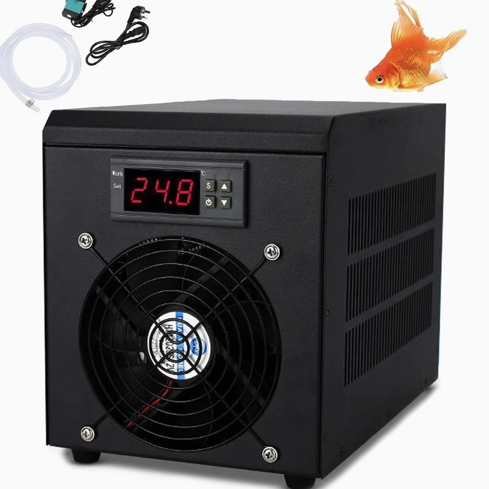 Aquarium-Kühler, Wasserkühlmaschine für Aquarien, leises Kompressor-Design für effektive Temperaturkontrolle in Süß- und Salzwasseraquarien