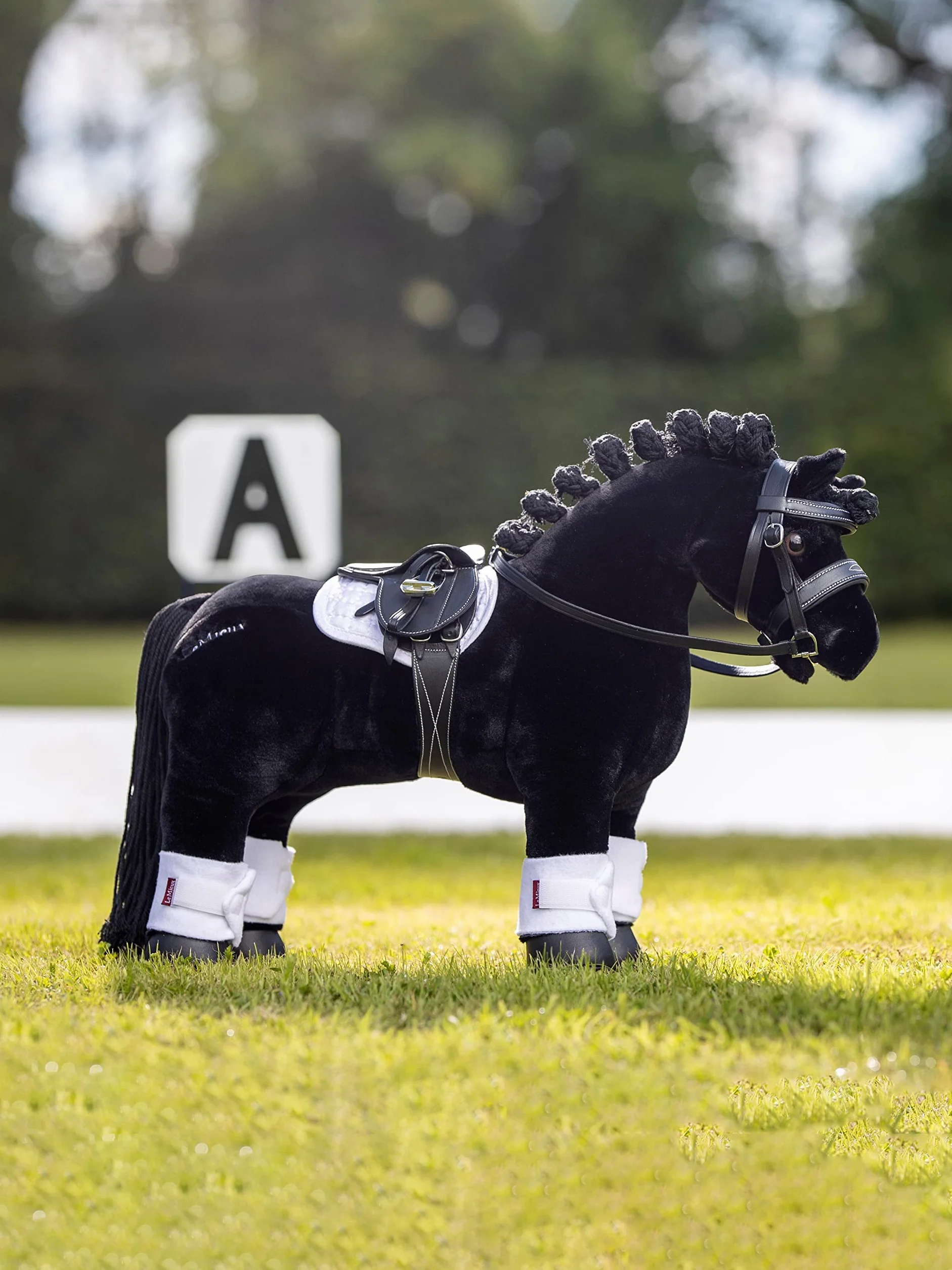 Lemieux Toy Pony Sattel - Schwarz - Fein genarbtes Leder - Geeignet für Kinder ab 8 Jahren