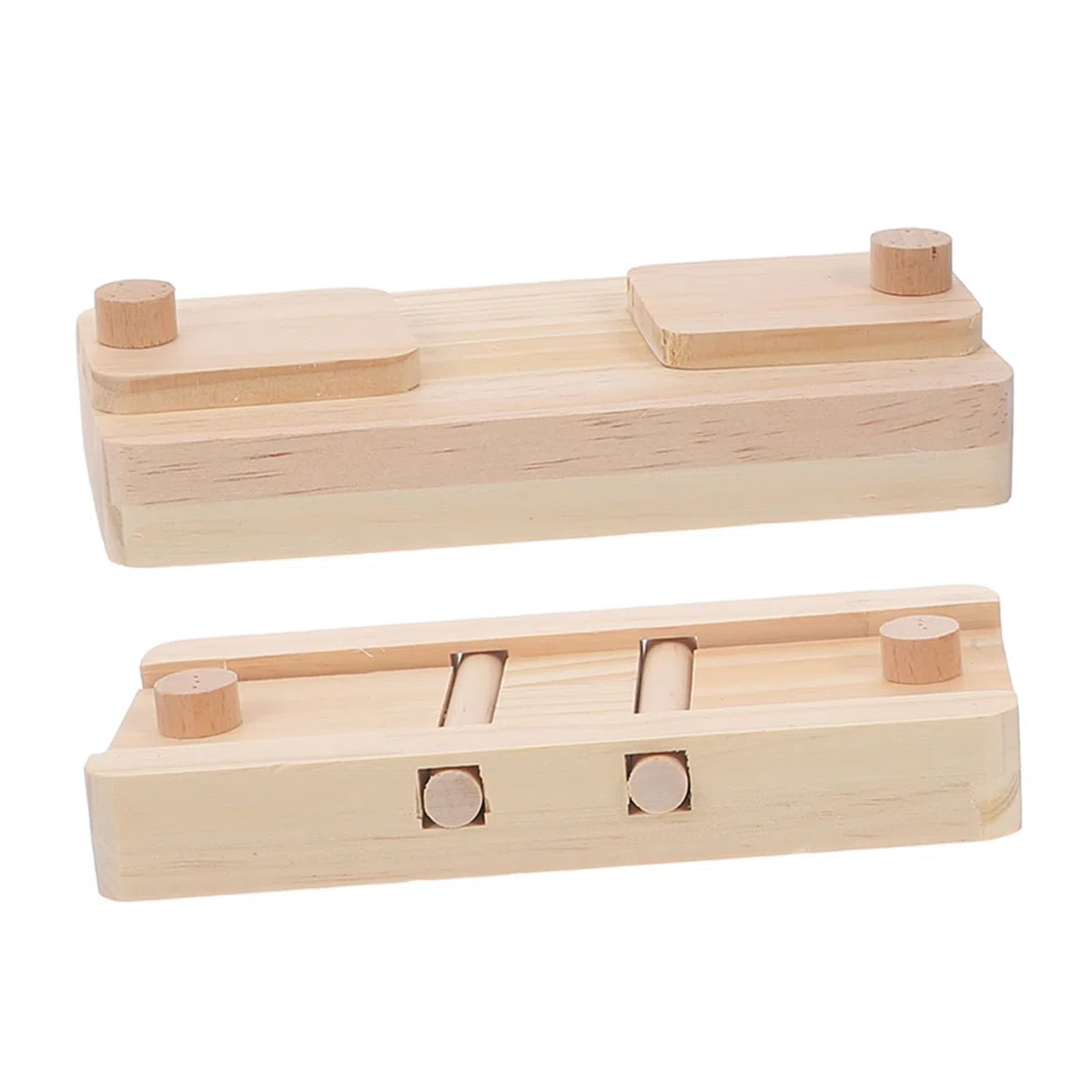HANABASS 10stücke Interaktives Holzspielzeug Für Hamster Futterversteck Snack Tray Fördert Spiel Und Bewegung Für Kleintiere Natürliche Holzmaterialien Für Futterversteck