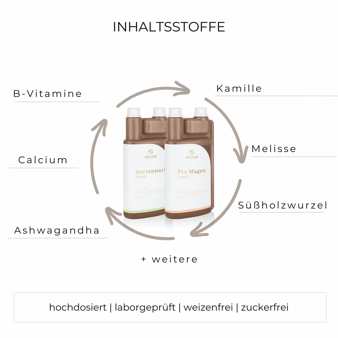 Magenruhe Bundle – Ergänzungsfuttermittel für Pferde mit fütterungsbedingtem Bedarf im Magenbereich – Kombination aus Pro-Magen & Nervenstark – vom Tierarzt entwickelt