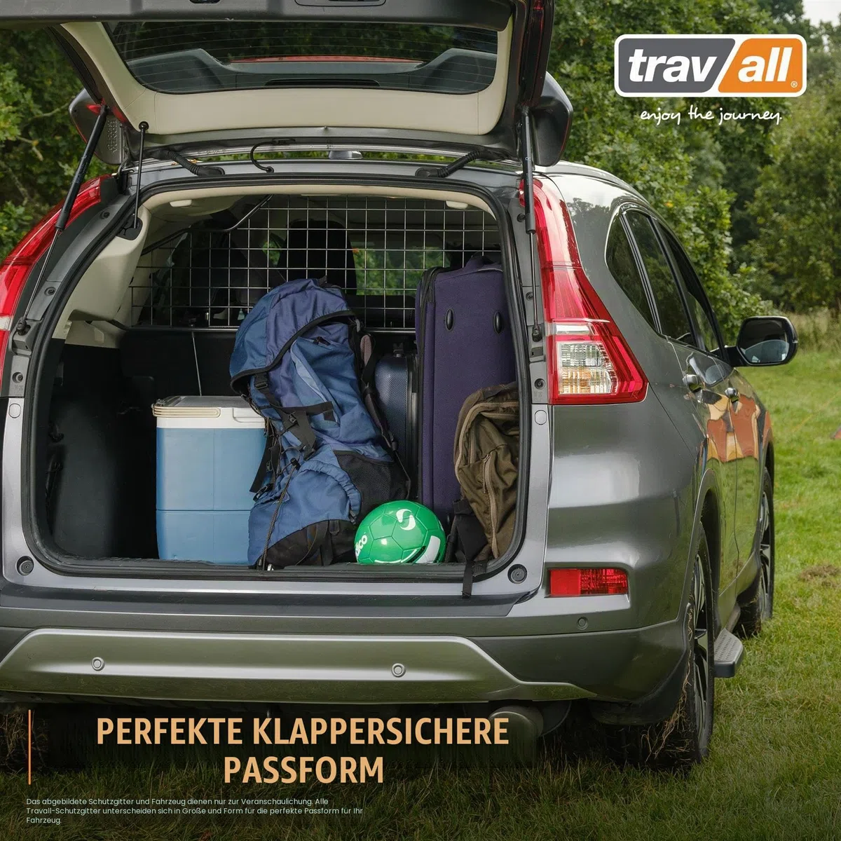 Travall Hundegitter für SEAT Arona 2017+, fahrzeugspezifisches Trenngitter für den Kofferraum aus Stahl, passgenau für sicheren Hundetransport