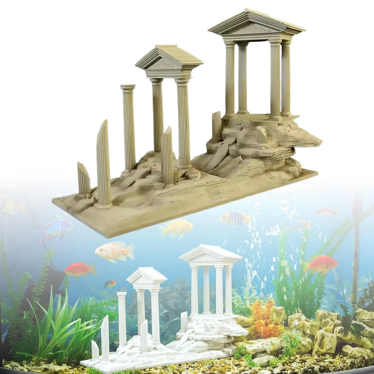 Römische Säule Dekoration Harz Römische Säule Dekor Mini Aquarium Zubehör