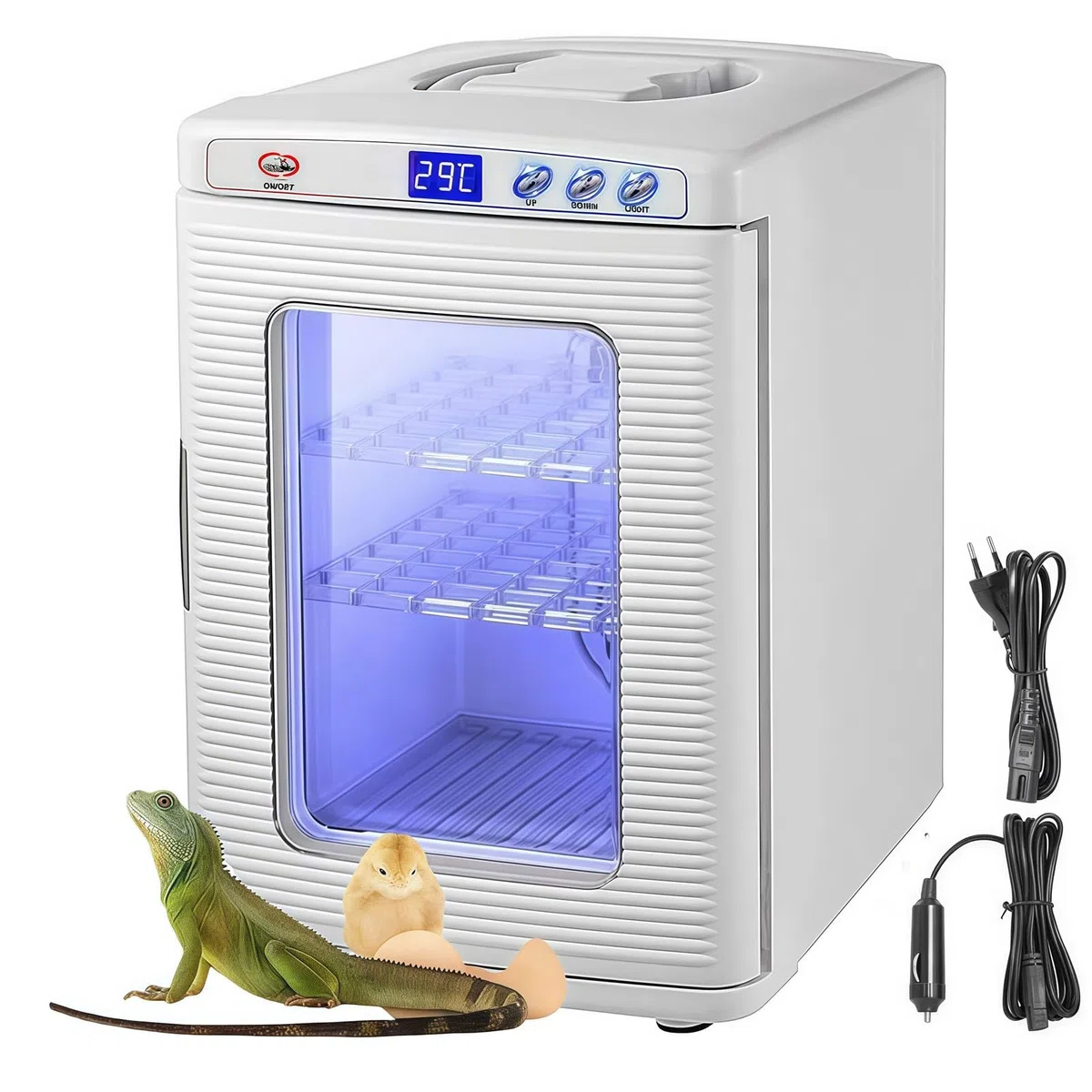 Digitaler Reptilien-Eier-Inkubator mit Heizung und Kühlung, 25L tragbarer wissenschaftlicher Laborinkubator zum Schlüpfen kleiner Reptilieneier