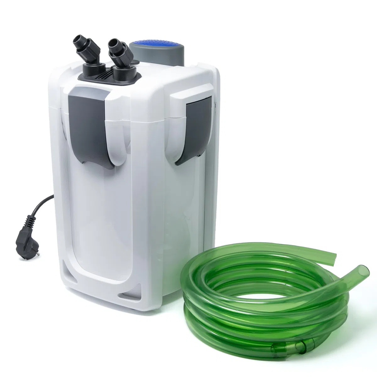 Aquarium Außenfilter mit 9W UVC Klärer für Aquarien bis 400L | 1000 L/h Pumpenleistung, Komplettset inkl. Filtermedien, Leise & energiesparend, Für Süß- und Meerwasser geeignet