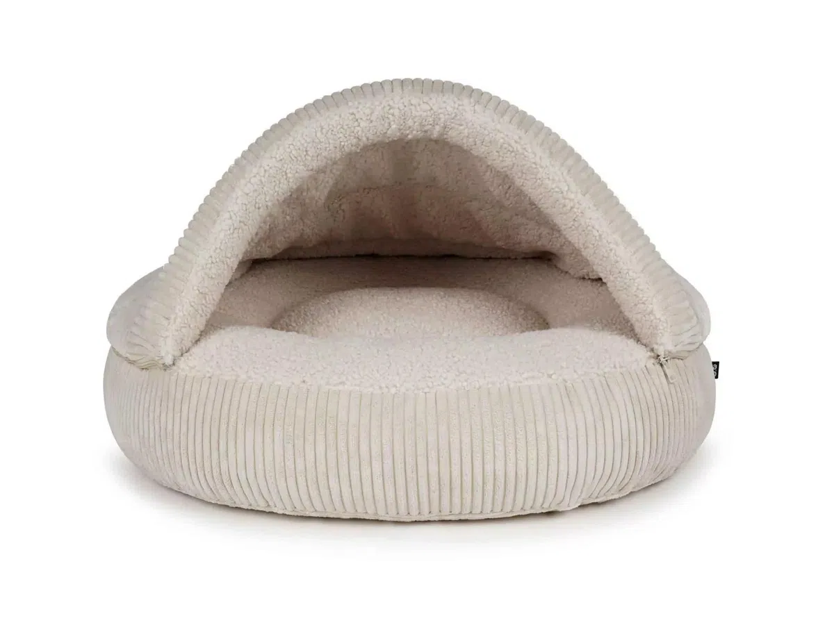Cord Hundehöhle Timon Größe M Creme Standard Füllung
