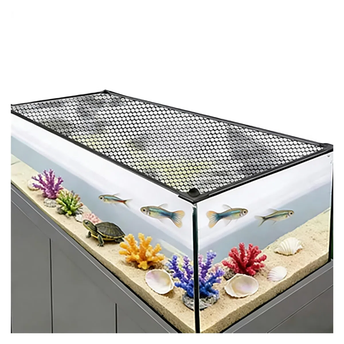 Aquarium-Deckel, Abdeckung für Aquarien, verstellbarer Netzdeckel, für Reptilienbecken, ausbruchsicheres Netz