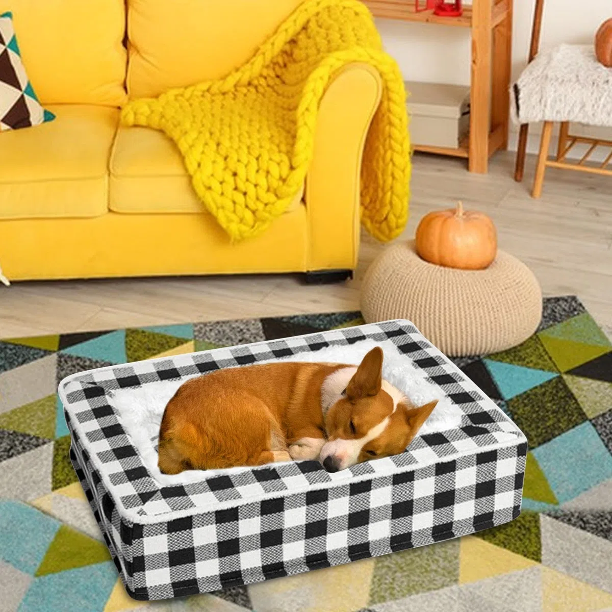 Generisch Waschbares Hundebett Weiches Beruhigendes Schlafnest Möbel | bett Für Welpe Und Kätzchen Mit Rutschfester Unterseite Für Wohnzimmer Transportboxen Innenbereiche Schlafzimmer